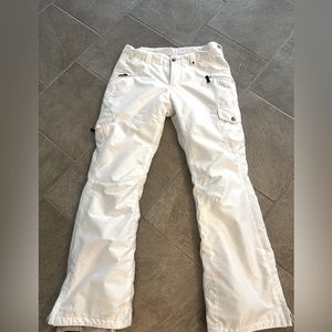 White Ski pants